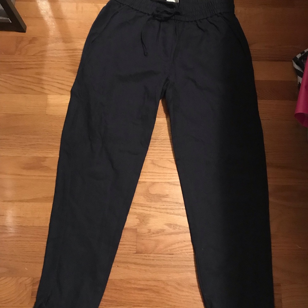 JCrew twill navy ankle pant